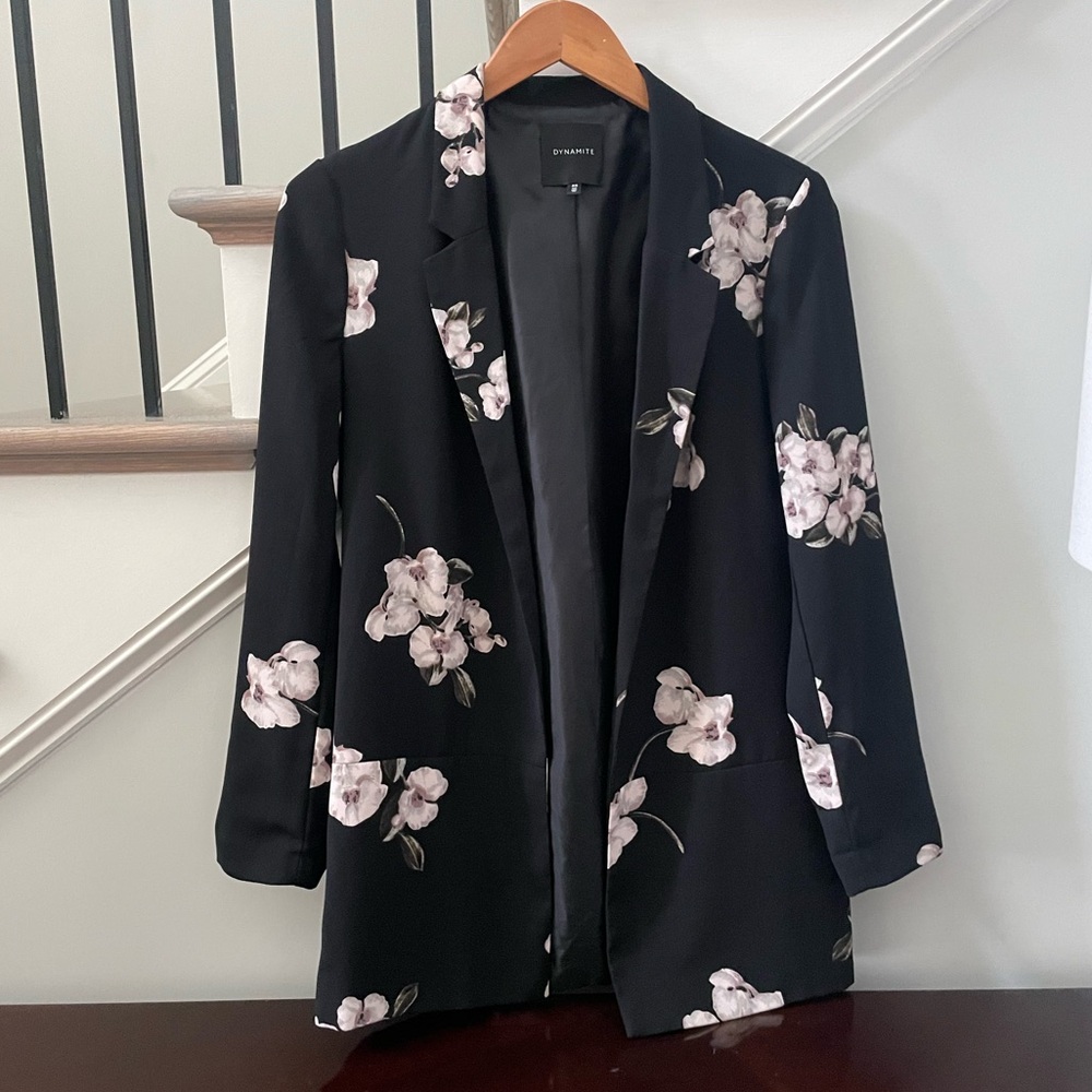 Dynamite Floral Longline Blazer - Small